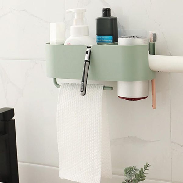 

bath accessory set hair dryer holder punch-wall-mounted toilet self-adhesive plastic simple