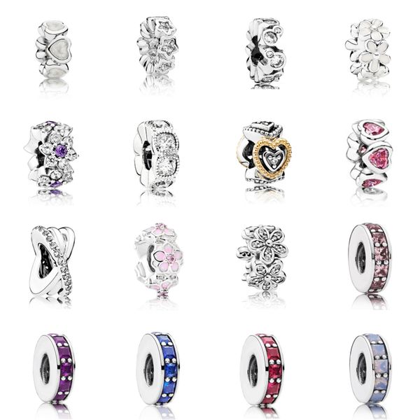 

new 2021 100% 925 sterling silver792088pcz magnolia bloom spacer and luxurious diy women original bracelet fashion jew elry gift, Black