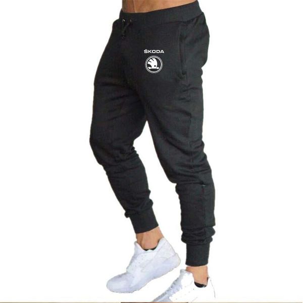 

men's pants 2021 skoda printing classic fashion brand cargo hip hop streetwear multi pocket trousers clothing, Black