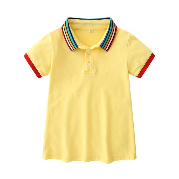 

popular june 1 children's performance dress girls' polo dress a-line skirt straight, Red;yellow