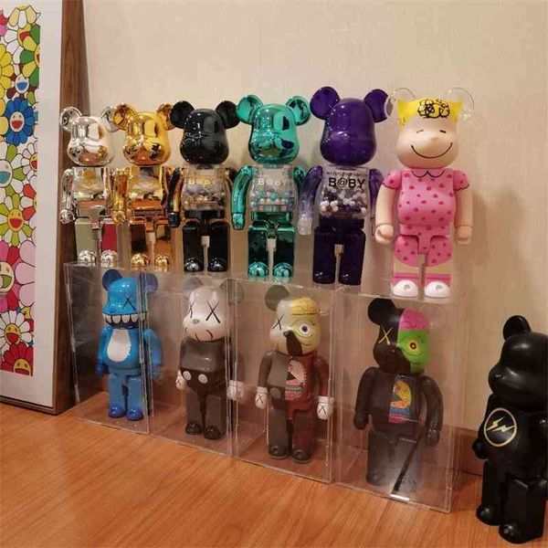 

bearbrick 400 violent building block bear electroplating star sky millennium joint bluetooth can ring hand-made ornament blind box