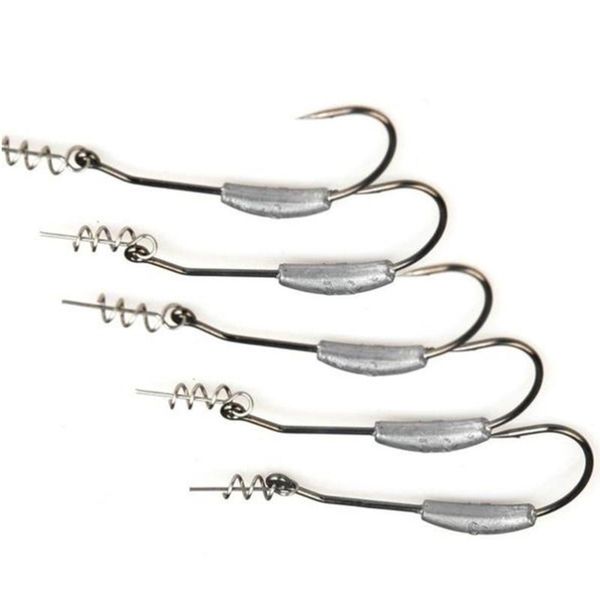 

fishing hooks 5pcs long wide crank fish hook sharpened lead tackle (2.5g)