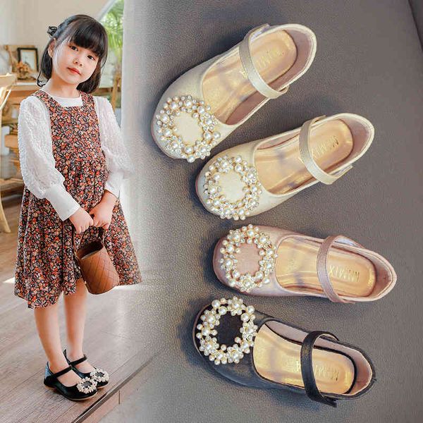 

70% off factory online children's high heels little girls' prcess shoes new sgle sprg and autumn 2021 leather sprg autumn, Black