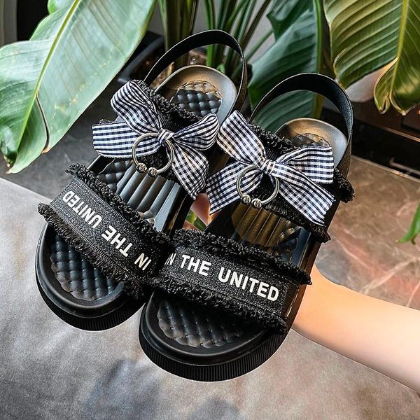 

sandals women summer fashion women's 2021 leisure all-match comfortable round head open toe platform shoes, Black
