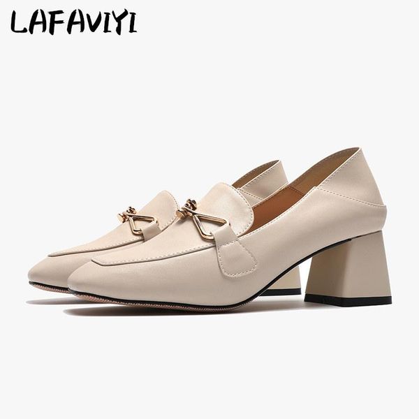 

dress shoes 2021 casual style high-heeled two wear loafers thick heel square head comfortable women's, Black