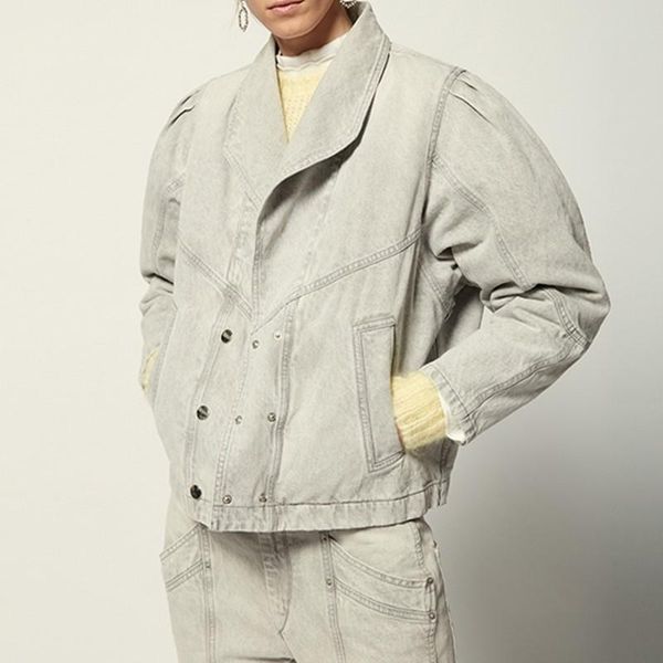 

winter warm denim jacket lady fashion inside furry coat female gray outwear with pockets women's jackets, Black;brown