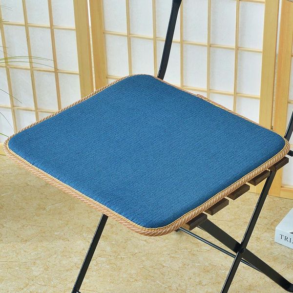 

cushion/decorative pillow pure color chair cushion wholesale square cotton linen car seat pad four seasons soft bandage non-slip mat