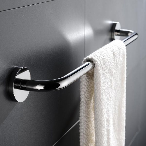 

stainless steel towel bar rack bathroom kitchen wall mounted polished holder rings