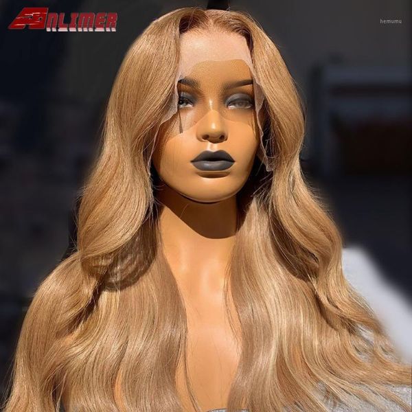

honey blonde middle part human hair wigs body wave 6'' lace frontal for women glueless brazilian1, Black;brown