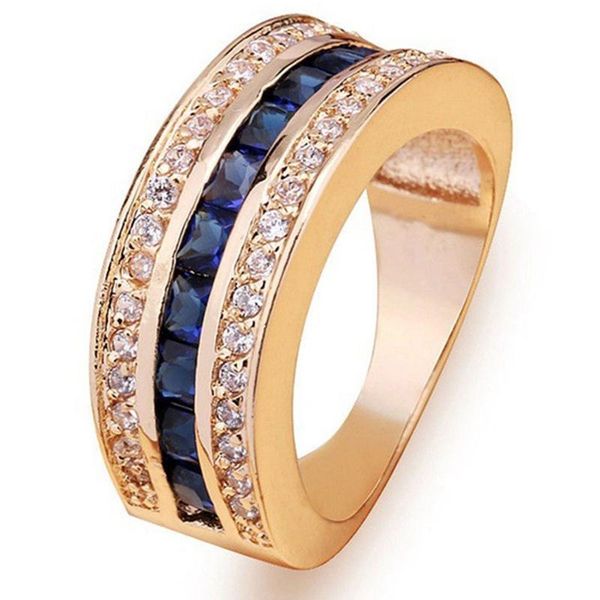 

Exquisite Gold Color Engagement Rings For Women Jewelry Moissanite Ring Fine Valentine's Day Drop In Stock Wedding, Slivery;golden