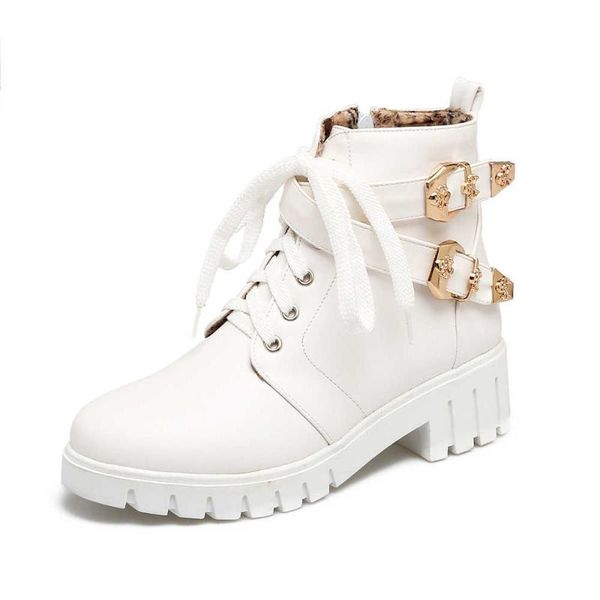 

boots versatile women's autumn and winter 2021 square heel middle 32-43 size low, Black