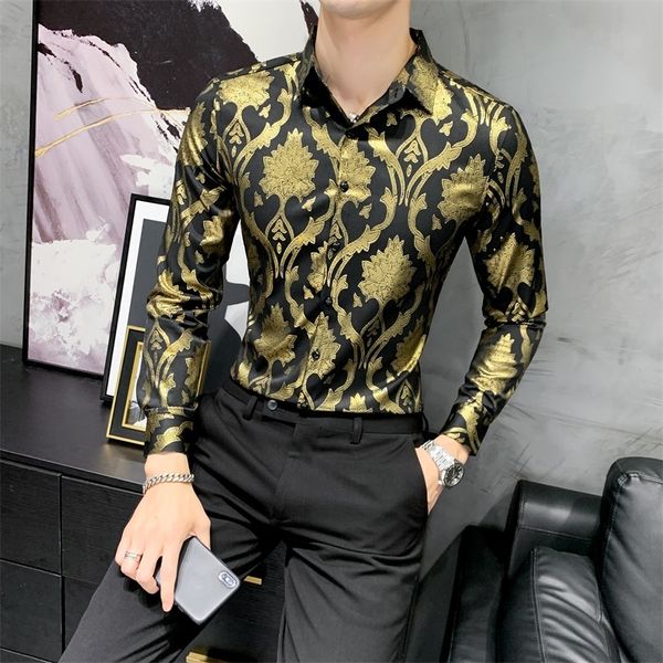 

men's casual shirts digital way to print for clothes the whole game streetwear fine-tuning night club prom formal wear omoq, White;black