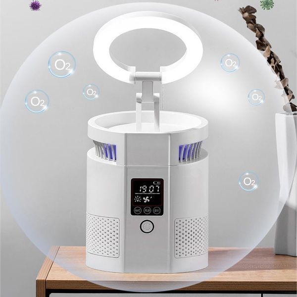 

air purifiers portable household purifier hepa filter negative ion sterilization disinfection machine night light type ozone generato