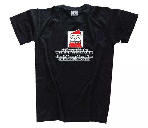 

ich bin zwar nicht der santa christmas xmas t-shirt s-xxxl, White;black