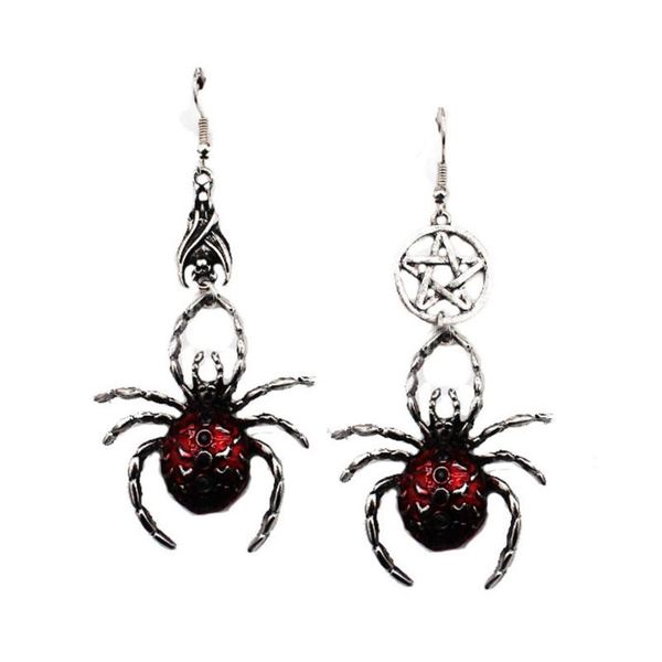 

dangle & chandelier cosplay halloween party jewelry 1 pair spider earrings women men punk bat stars drop gifts, Silver