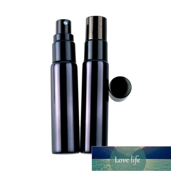 Liner de vidro do vidro da bomba de prensa cosmética de vidro preto Lucifuge Perfume Refilleable Refillate 10 ml de frascos de pulverização 50 pcs / lote