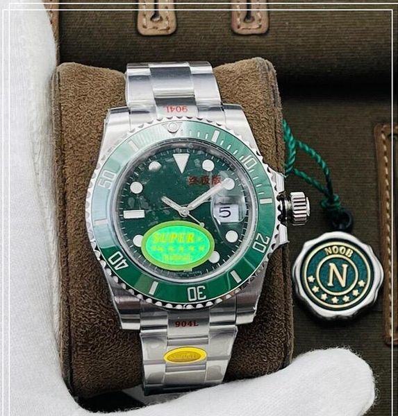

2021 noob V12 40mm SA3135 Automatic Mens Watch Black Ceramics Bezel And Dial 904L Steel Bracelet, Slivery;brown