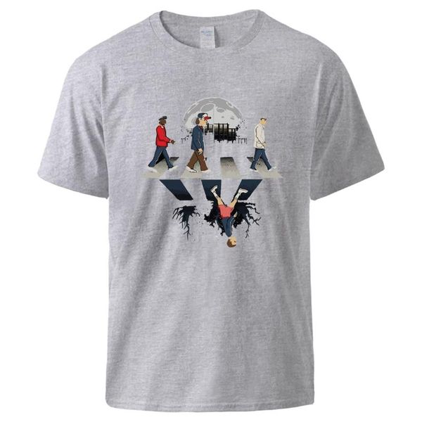 

men's t-shirts eleven ghostbusters two worlds t shirt man summer short sleeve crewneck tshirt 2021 brand casual cotton funny tee, White;black