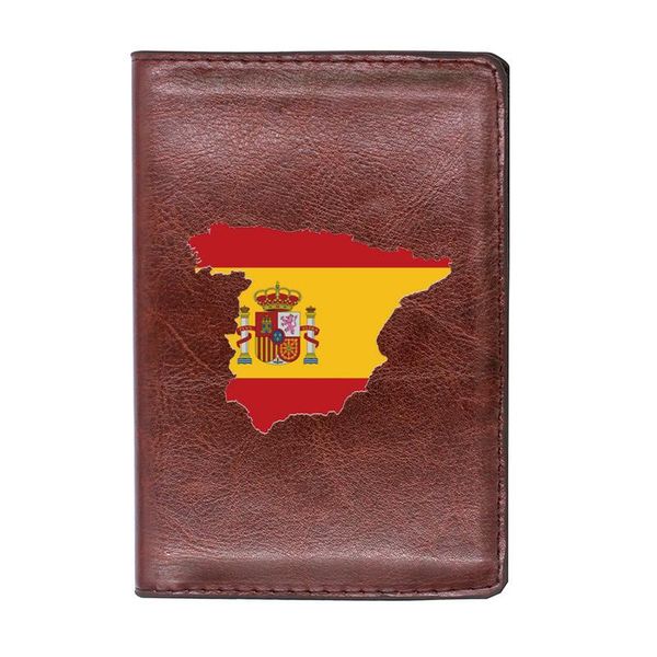 

card holders classic spain brown travel passport case id holder cover, Brown;gray