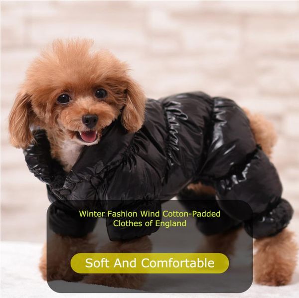 

dog apparel autumn and winter pet solid color cotton clothes red blue black gold silver warm windproof waterproof