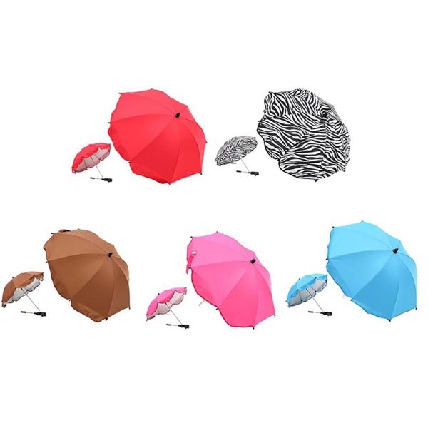 

umbrellas 1pcs adjustable stroller umbrella rain uv protection baby pram pushchair sun shade parasol with universal clamp