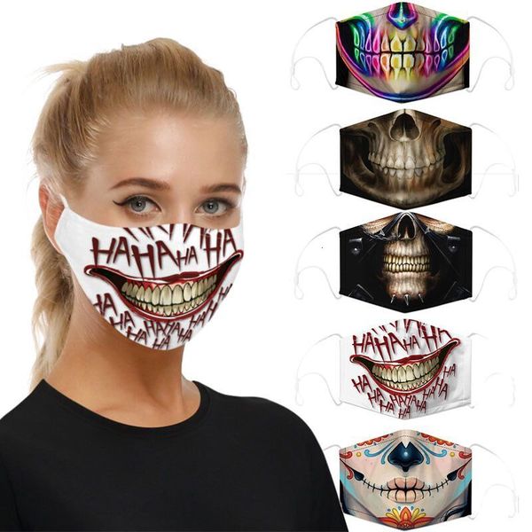 

party digital printing christmas dust pm2.5 filter cotton mask