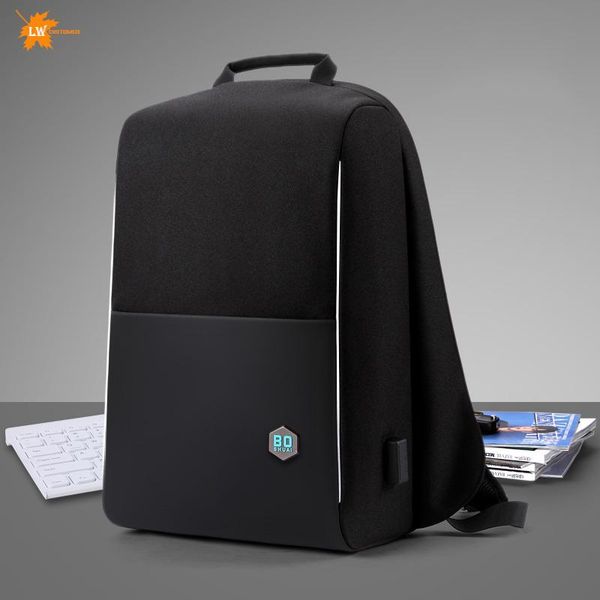 

men lapbackpack multifunction usb chargingblack travel mochila custom bag