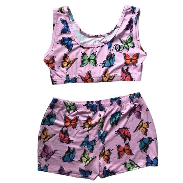 

women's yoga set fashion printed tank crop shorts sets clubwear homewear sport suits outfits s-xxl, White;red