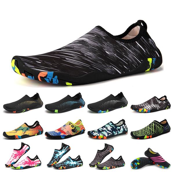 

men swimming diving outdoor beach shoes soft-soled creek sneakers black orange barefoot skin snorkeling wading fitness women sports trainers