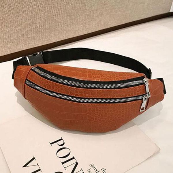 

crocodile chest cag waist packs for female pu leather fanny 2021 women fashion belt bags