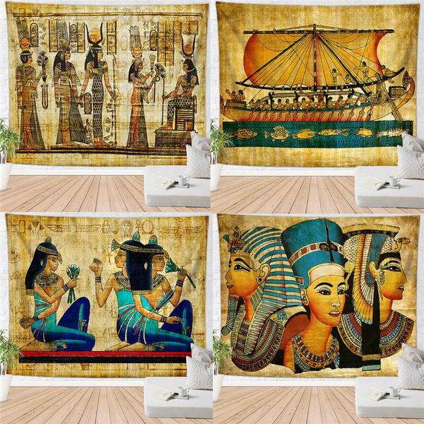 

tapestries drop ancient egypt tapestry home decor wall hanging hippie polyester blanket fabric bedroom 180Ã230cm with 6m led light