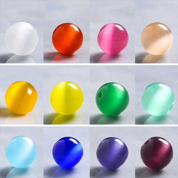 

curtain & drapes 2pcs natural opal crystal stone beads round loose spacer for jewelry making diy bracelet necklace 6/8/10/12mm