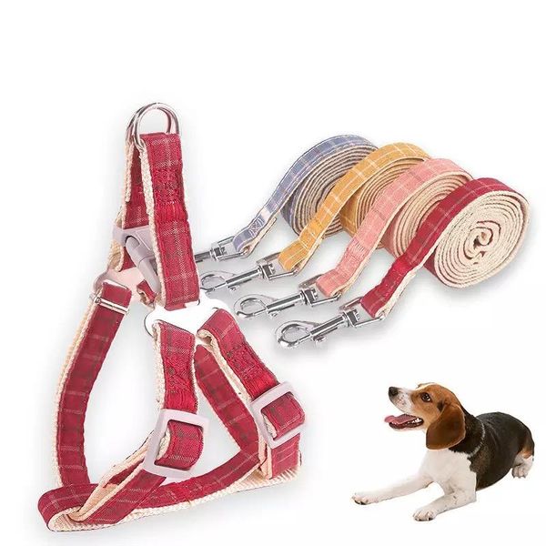 

pet outdoor leash colored plaid dog walking dogs accessories collars & leashes