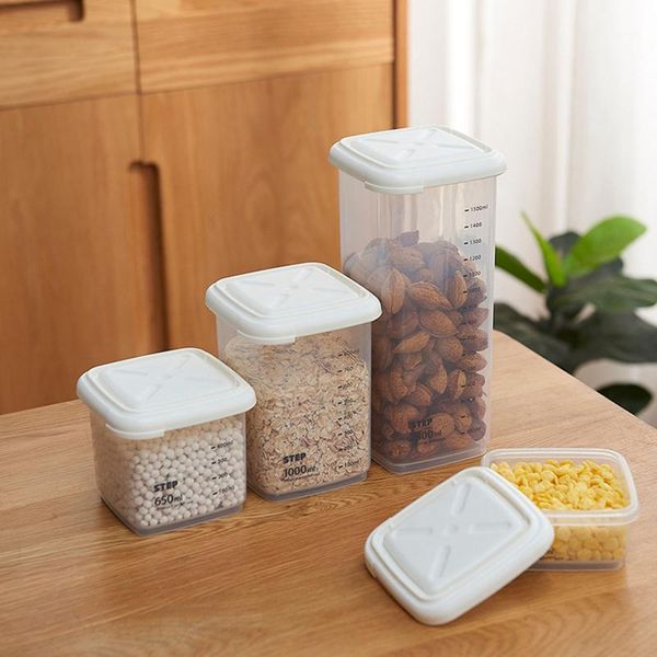 

kitchen bottles jars boxes transparent moisture-proof fresh-keeping sealed storage tank plastic organizer box ordenacion 2021 #5 &