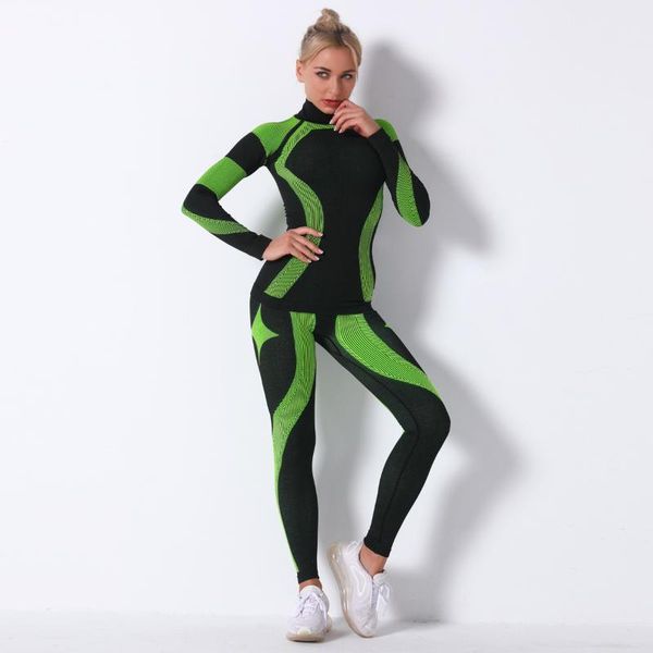 

yoga outfit athletic wear for women running sweat suit sport leggings women's fitness t-shirt seamless 2 piece workout set