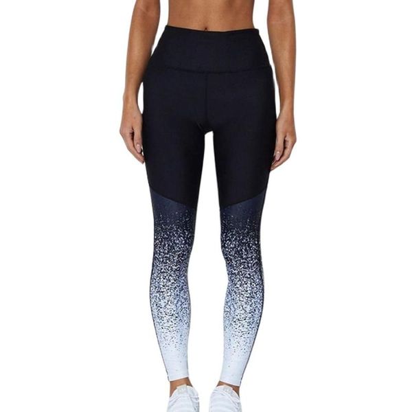 

women's pants & capris stamping womens athletic gym yo ga active wear high waist sports ladies running trousers, Black;white