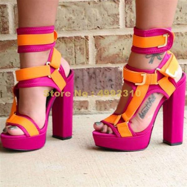 

sandals high heels plus size 43 platform colors party gladiator ladies, Black