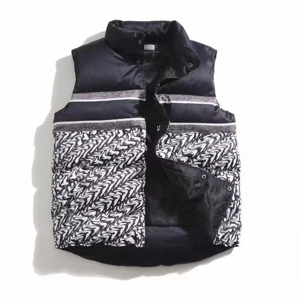 

men vests down vest winter jacket letter printing parkas coat hooded outerwear for women windbreaker warm thick clothing, Black;white