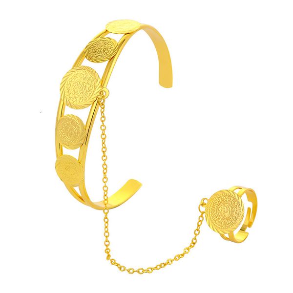 

bracelet charm jewelry gzz0754 stainless steel gold coin women's, Golden;silver