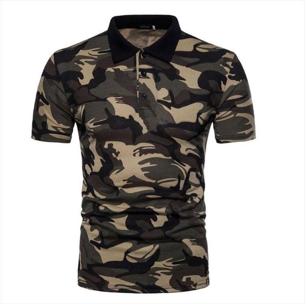 

shirts short sleeve brand streetwear men polos camouflage male casual slim fit printed military shirt, White;black