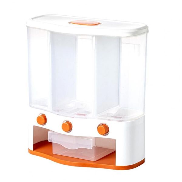 

storage bottles & jars wide mouth grain container visual window dispenser wall-mounted food grade leak-proof rice