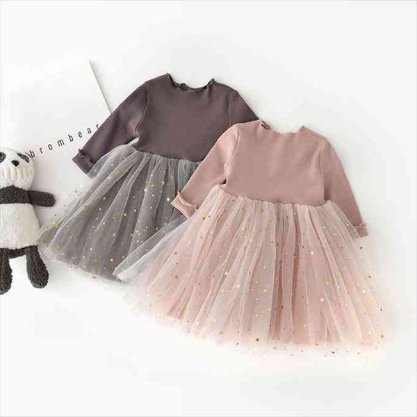 

0-3y princess baby girls party girl dresses solid lace patchwork long sleeve knee length tutu 2 colors, Red;yellow