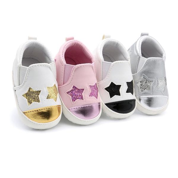 

first walkers fashion star baby shoes born boys girls infant toddler soft bottom anti-slip prewalker sneakers crib