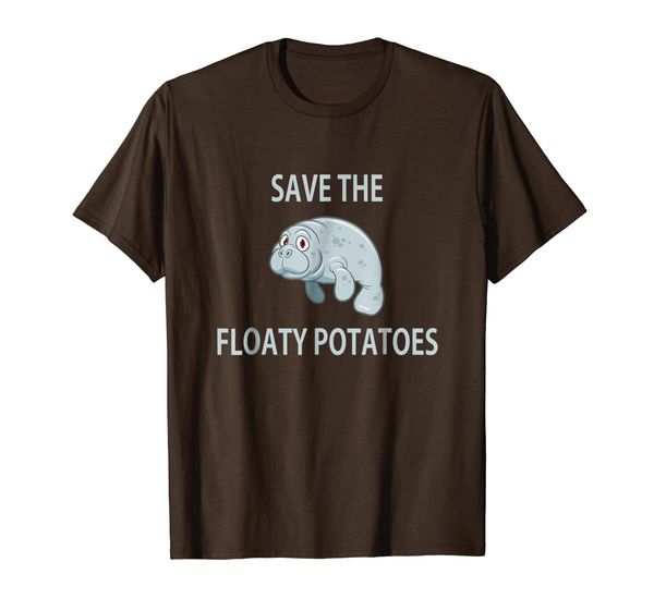 

save the floaty potatoes shirt - funny manatee shirts, White;black