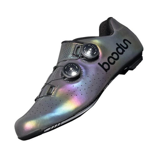 

cycling footwear profession mtb shoes men road biking breathable self-locking ultralight sneakers outdoor luminous colorful mountain b, Black