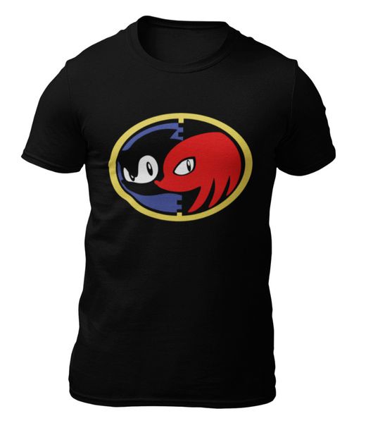 

T-shirt-sonic and knuckles-sega-t-shirt -, White;black