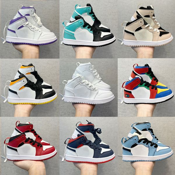 

1 1s mid alt ps kids basketball shoes bred multi-color pink quartz white black toe shattered backboard mens infants trainers women designer
