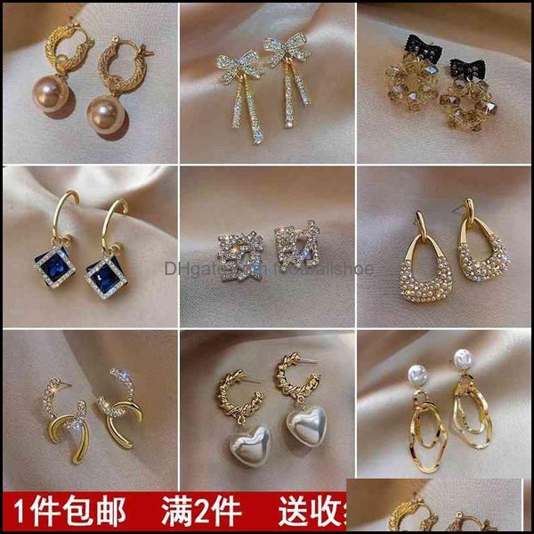 Orecchini pendenti con lampadario di marca 925 Pure Sier Ear Nails Advanced Sense Women 2021 Moda coreana Net Red Jewelr Drop Delivery Nz9