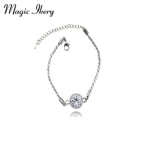 

charm bracelets magic ikery statement bracelet gold color crystal trendy african round jewelry for women gifts mkz1180, Golden;silver