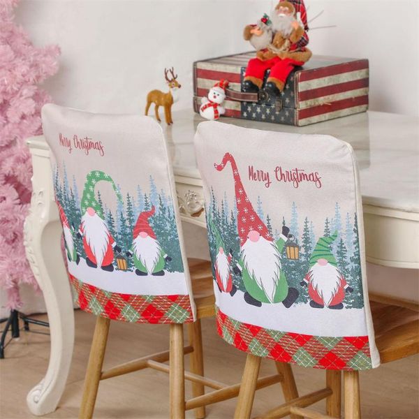 

chair covers santa claus hat cover christmas decorations home table living room ornaments navidad xmas gift 2022